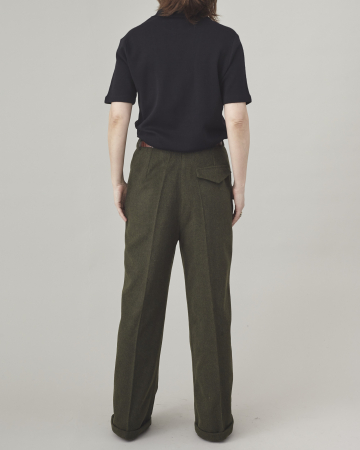 pantaloni de dama eleganti din stofa de casmir, grosi, caldurosi pentru iarna [2]