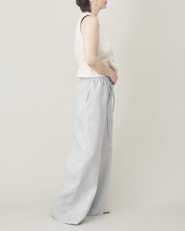 Pantaloni pentru vacanta, largi, cu talie elastica [2]