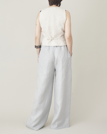 Pantaloni pentru vacanta, largi, cu talie elastica [5]