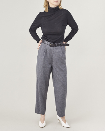 pantaloni dama stofa lana gri [5]