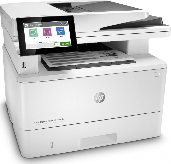 Imprimantă Laser HP LaserJet Enterprise M430f, Monocrom, Duplex, A4, 38 ppm, USB, Ethernet, 1200 x 1200 DPI, White [3]