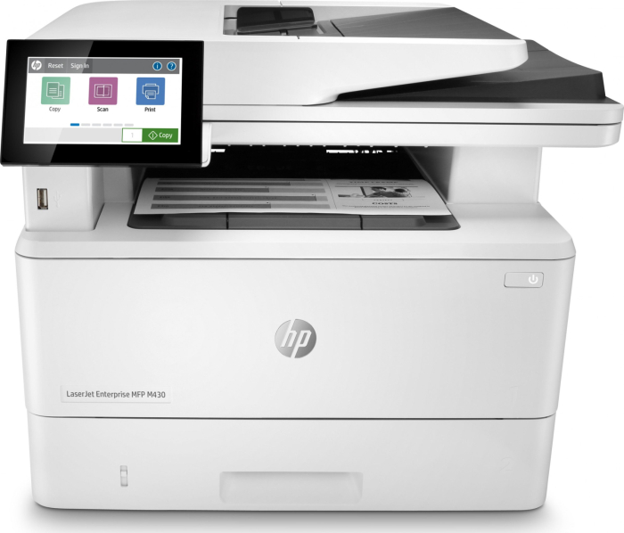 Imprimantă Laser HP LaserJet Enterprise M430f, Monocrom, Duplex, A4, 38 ppm, USB, Ethernet, 1200 x 1200 DPI, White [1]