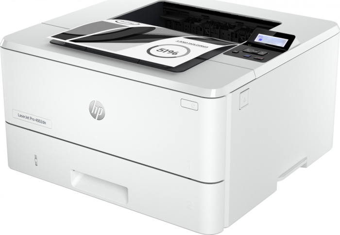 Imprimantă Laser HP LaserJet Pro 4002dn, Monocrom, Duplex, A4, 40 ppm, USB, Ethernet, 1200 x 1200 DPI, White [2]