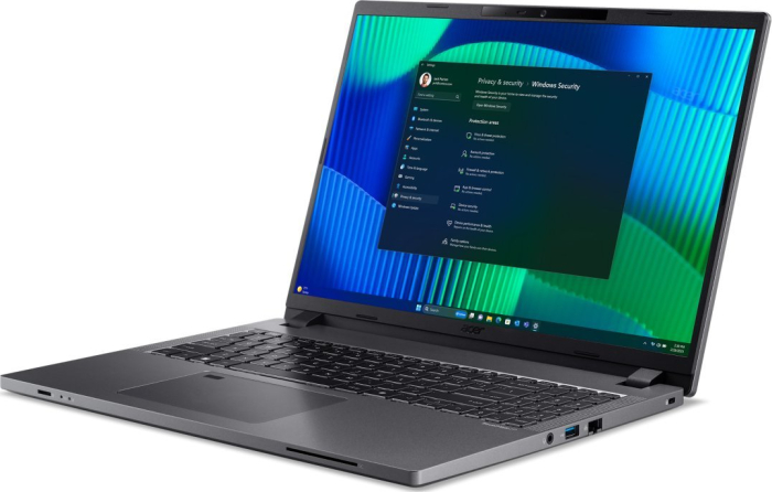 Laptop Acer TravelMate P2, 16" WUXGA, Intel® Core™ 5 120U pana la 5 GHz, 16 GB RAM DDR5, 512 GB SSD, Intel Graphics, Windows 11 Pro, Grey [2]