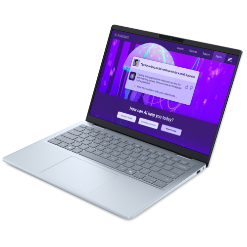 Laptop DELL 14 Plus, 14" 2.5K, Intel® Core™ Ultra 7 256V pana la 4.8 GHz, 16 GB RAM LPDDR5x, 1 TB SSD, Intel Arc Graphics, Windows 11 Home, Ice Blue [3]