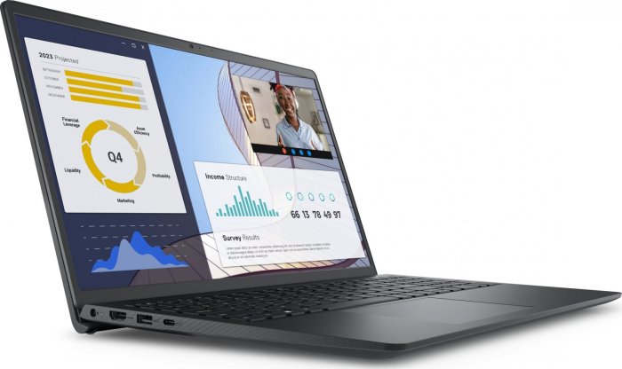 Laptop DELL Vostro 3530, 15.6" Full HD, Intel® Core™ i5 1334U pana la 4.6 GHz, 16 GB RAM DDR4 2666, 512 GB SSD, Intel Iris Xᵉ Graphics, Ubuntu Linux, Black [3]