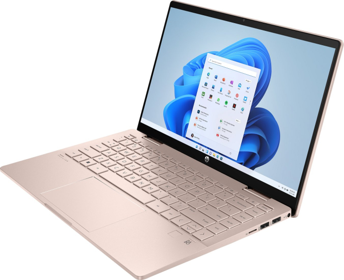 Laptop HP Pavilion x360, 14" Full HD Touchscreen, Intel® Core™ 5 120U pana la 5 GHz, 16 GB RAM DDR4 3200, 512 GB SSD, Intel Iris Xᵉ Graphics, Windows 11 Home, Pink [3]