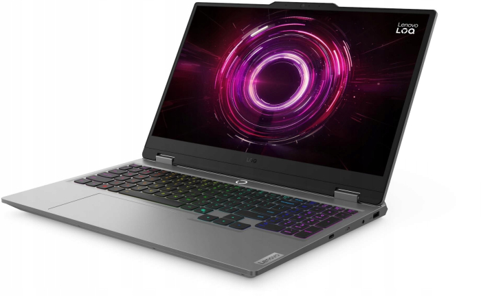 Laptop Lenovo LOQ, 15.6" Full HD, AMD Ryzen™ 5 220 pana la 4.9 GHz, 32 GB RAM DDR5 5600, 512 GB SSD, NVIDIA® GeForce® RTX 5050 8 GB, Free Dos, Luna Grey [3]
