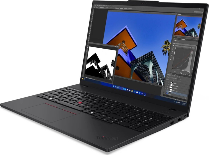 Laptop Lenovo ThinkPad T16 G3, 16" WUXGA, Intel® Core™ Ultra 5 125U pana la 4.3 GHz, 16 GB RAM DDR5 5600, 512 GB SSD, Intel Graphics, Windows 11 Pro, Black [2]