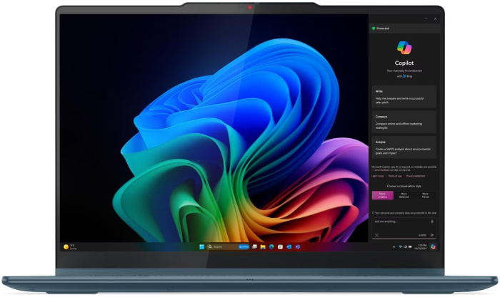 Laptop Lenovo Yoga 7 Hybrid (2-in-1), 14" WUXGA Touchscreen, AMD Ryzen™ AI 5 340 pana la 4.8 GHz, 16 GB RAM LPDDR5 6400, 512 GB SSD, AMD Radeon 840M, Windows 11 Home, Tidal Teal [2]