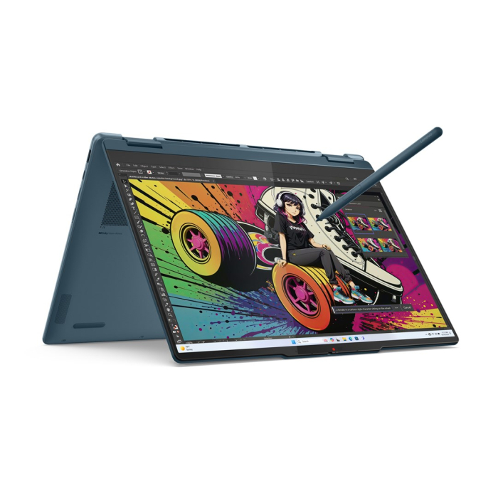 Laptop Lenovo Yoga 7 Hybrid (2-in-1), 14" WUXGA Touchscreen, AMD Ryzen™ AI 5 340 pana la 4.8 GHz, 16 GB RAM LPDDR5x, 512 GB SSD, AMD Radeon 840M, Windows 11 Home, Tidal Teal [8]