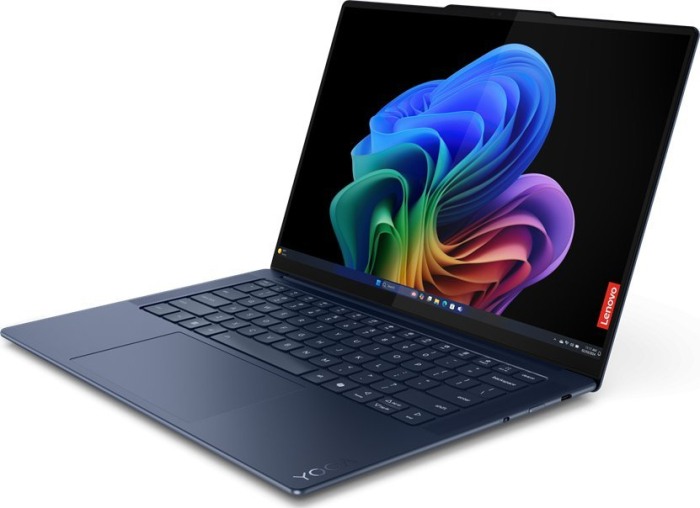 Laptop Lenovo Yoga Slim 7, 14.5" 3K Touchscreen, Qualcomm Snapdragon X Elite X1E-78-100 pana la 3.4 GHz, 16 GB RAM LPDDR5x 8488, 512 GB SSD, Qualcomm Adreno GPU, Windows 11 Home, Cosmic Blue [3]