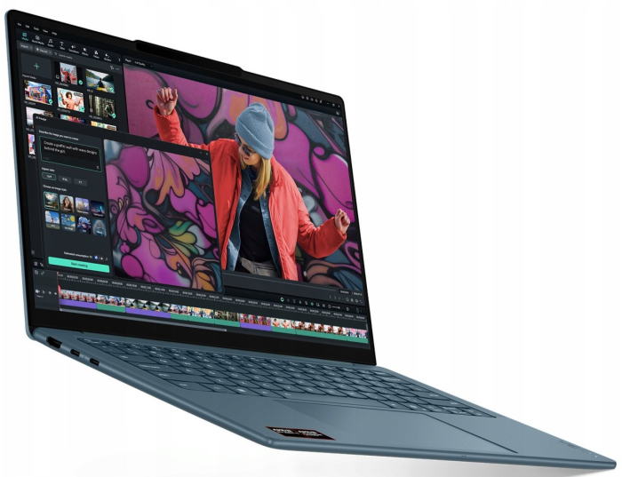Laptop Lenovo Yoga Slim 7, 14" WUXGA, AMD Ryzen™ AI 5 340 pana la 4.8 GHz, 16 GB RAM LPDDR5x 7500, 512 GB SSD, AMD Radeon 840M, Windows 11 Home, Tidal Teal [3]