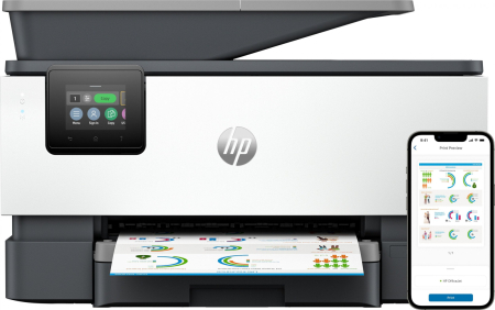 Imprimante - Imprimantă Inkjet HP OfficeJet Pro 9120b Wireless All-in-One, Color, Duplex, A4, 20 ppm, USB, WI-FI, Ethernet, 4800 x 1200 DPI, Grey