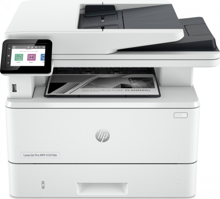 Imprimantă Laser HP LaserJet Pro MFP 4102fdn, Monocrom, Duplex, A4, 40 ppm, USB, Ethernet, 1200 x 1200 DPI, White [1]