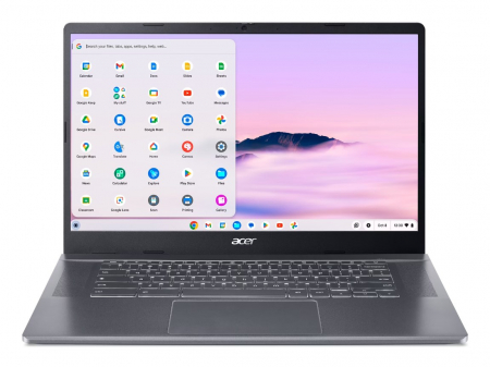 Laptopuri Office - Laptop Acer Chromebook Plus 515, 15.6 inch, Intel® Core™ i5 1235U pana la 4.4 GHz, 8 GB RAM LPDDR5x, 512 GB SSD, Intel Iris Xᵉ Graphics, Free Dos, Grey