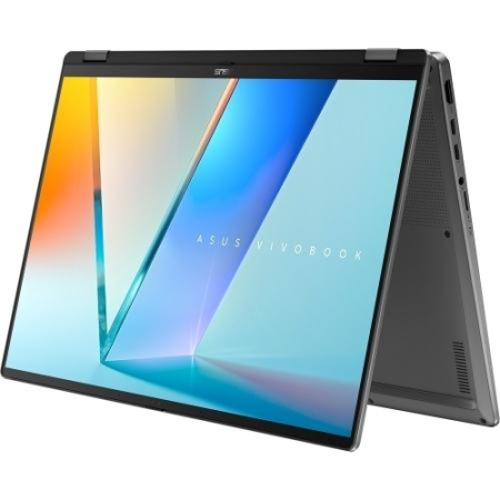 Laptop ASUS Vivobook 14 Flip, 14" WUXGA Touchscreen, Intel® Core™ Ultra 7 258V pana la 4.8 GHz, 32 GB RAM LPDDR5x, 1 TB SSD, Windows 11 Pro, Grey [1]