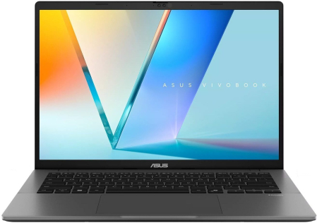 Laptopuri - Laptop ASUS VivoBook S14, 14" WUXGA, AMD Ryzen™ AI 7 445 pana la 4.6 GHz, 16 GB RAM DDR5, 512 GB SSD, AMD Radeon, Windows 11 Home, Matte Gray