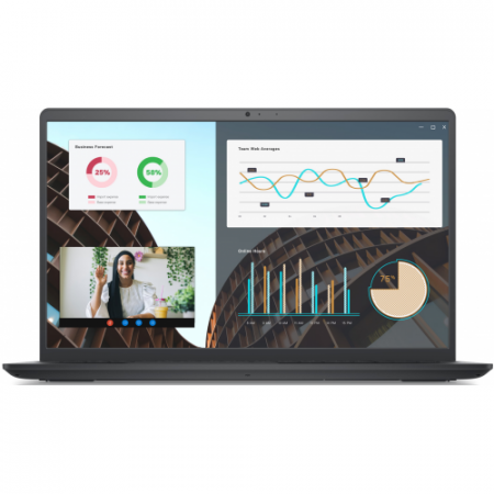 Laptop Dell Vostro 3530, 15.6" Full HD, Intel® Core™ i5 1334U pana la 4.6 GHz, 16 GB RAM DDR4, 512 GB SSD, Intel Iris Xᵉ Graphics, Windows 11 Pro, Black