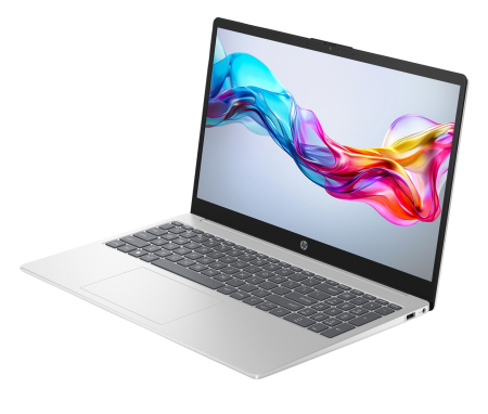 Laptop HP 15, 15.6" Full HD, Intel® Core™ i3 1215U pana la 4.4 GHz, 16 GB RAM DDR4, 512 GB SSD, Intel® UHD Graphics, Free Dos, Natural Silver [1]