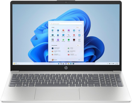 Laptopuri Touchscreen - Laptop HP 15, 15.6" Full HD Touchscreen, AMD Ryzen™ 5 7520U pana la 4.3 GHz, 8 GB RAM DDR5, 512 GB SSD, AMD Radeon Mendocino, Windows 11 Home, Natural Silver