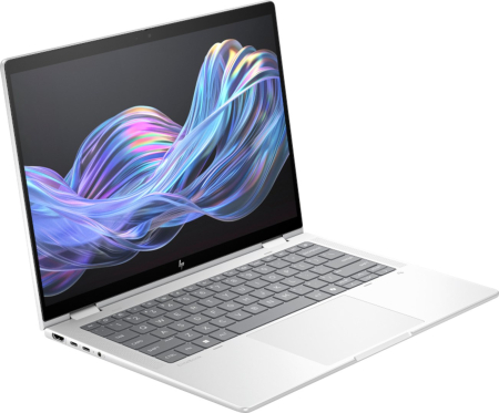 Laptop HP EliteBook X Flip G1i, 14" WUXGA Touchscreen, Intel® Core™ Ultra 7 258V pana la 4.8 GHz, 32 GB RAM, 512 GB SSD, Intel Arc, Windows 11 Pro, Glacier Silver [1]