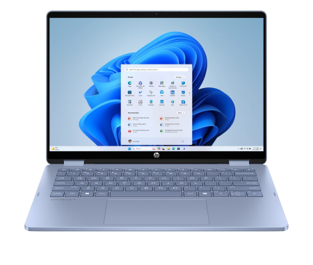 Laptopuri - Laptop HP OmniBook 5 Flip, 14" 2K Touchscreen, Intel® Core™ 5 120U pana la 5 GHz, 16 GB RAM LPDDR5 5200, 512 GB SSD, Intel® Graphics, Windows 11 Home, Sky Blue