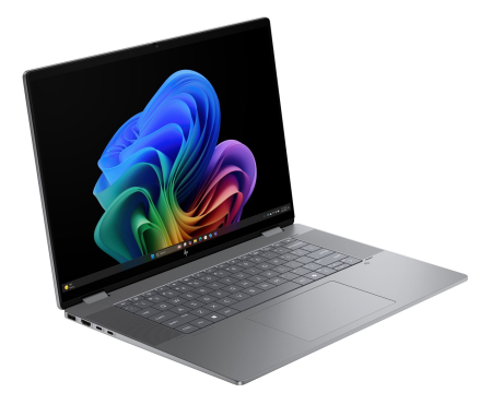 Laptop HP OmniBook X Flip, 16" 2K Touchscreen, AMD Ryzen™ AI 5 340 pana la 4.8 GHz, 16 GB RAM LPDDR5x 7500, 1 TB SSD, AMD Radeon Graphics, Windows 11 Home, Meteor Silver [2]