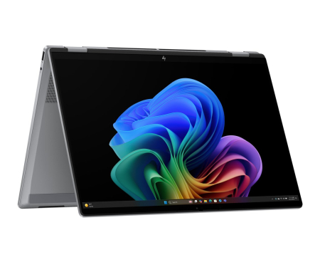 Laptopuri Touchscreen - Laptop HP OmniBook X Flip, 16" 2K Touchscreen, AMD Ryzen™ AI 5 340 pana la 4.8 GHz, 16 GB RAM LPDDR5x 7500, 1 TB SSD, AMD Radeon Graphics, Windows 11 Home, Meteor Silver