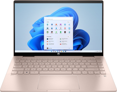 Laptop HP Pavilion x360, 14" Full HD Touchscreen, Intel® Core™ 5 120U pana la 5 GHz, 16 GB RAM DDR4 3200, 512 GB SSD, Intel Iris Xᵉ Graphics, Windows 11 Home, Pink [1]