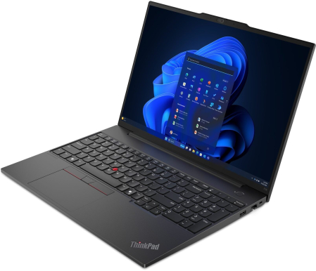 Laptop Lenovo ThinkPad E16, 16" WUXGA Touchscreen, AMD Ryzen™ 7 7735U pana la 4.75 GHz, 16 GB RAM DDR5 4800, 1 TB SSD, AMD Radeon, Windows 11 Pro, Graphite Black [1]