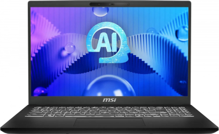 Laptop MSI Modern 15 H AI, 15.6" Full HD, Intel® Core™ Ultra 5 125H pana la 4.5 GHz, 16 GB RAM DDR5, 512 GB SSD, Intel Arc Graphics, Windows 11 Home, Classic Black