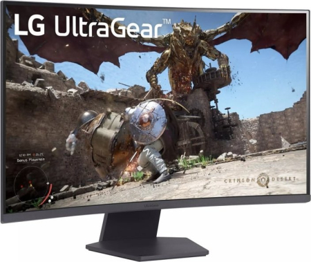 Monitor Gaming Curbat LG 32GS60QC-B, 31.5" QHD 2560 x 1440, VA, 1 ms, 180 Hz, Black [1]
