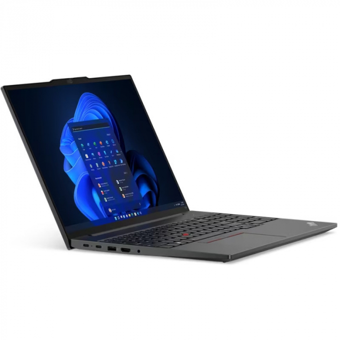 Laptop Lenovo ThinkPad E16 Gen 1, Intel Core i5-1335U, 16inch, RAM 8GB, SSD 512GB, Intel Iris Xe Graphics, No OS, Graphite Black [2]