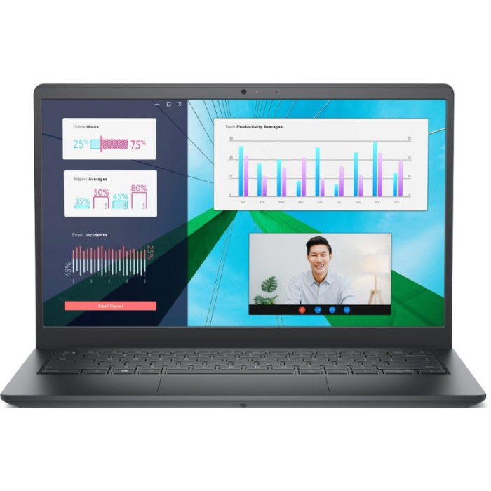Laptop Dell Vostro 3430, Intel Core i5-1335U, 15.6inch, RAM 8GB, SSD 256GB, Intel Iris Xe Graphics, Windows 11 Pro, Carbon Black [1]