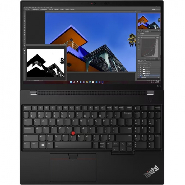Laptop Lenovo ThinkPad L15 Gen 4, Intel Core i7-1355U, 15.6inch, RAM 32GB, SSD 1TB, Intel Iris Xe Graphics, Windows 11 Pro, Thunder Black [3]