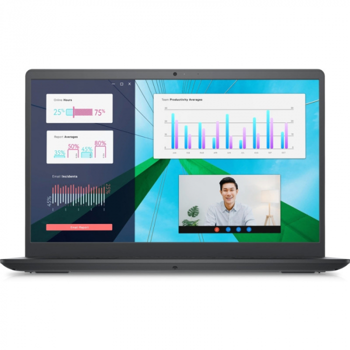 Laptop Dell Vostro 3430, Intel Core i3-1305U, 15.6inch, RAM 8GB, SSD 256GB, Intel UHD Graphics, Windows 11 Pro, Carbon Black [9]