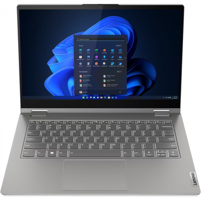 Laptop Lenovo ThinkBook 14s Yoga G3 IRU, Intel Core i7-1355U, 14inch Touch, RAM 16GB, SSD 512GB, Intel Iris Xe Graphics, Windows 11 Pro, Mineral Grey [1]