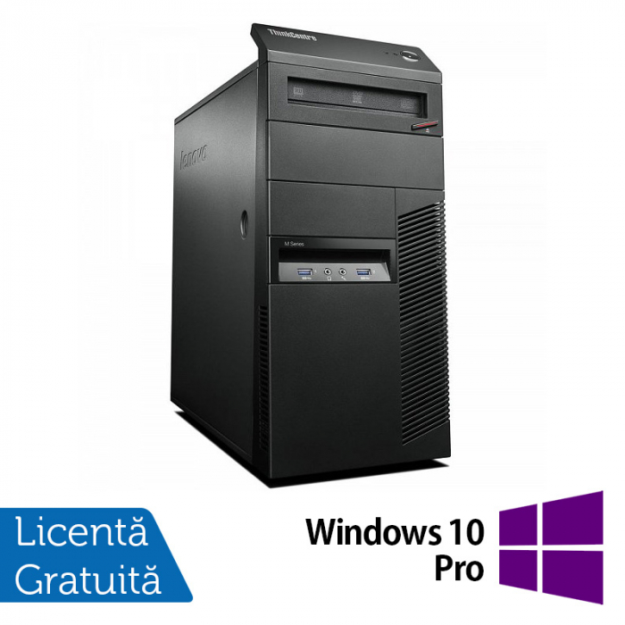 PC Refurbished Lenovo ThinkCentre M83 Tower, Intel Core i7-4770 3.40GHz, 16GB DDR3, 240GB SSD, DVD-ROM + Windows 10 Pro [1]