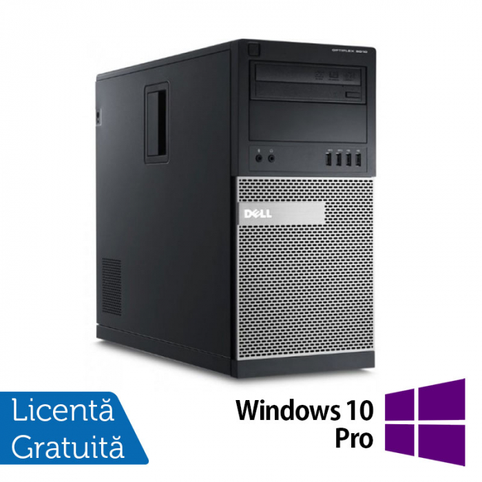 PC Refurbished Dell 9010 Tower, Intel Core i7-3770 3.40GHz, 8GB DDR3, 240GB SSD, DVD-RW + Windows 10 Pro [1]