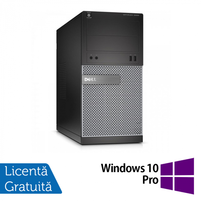 Calculator Refurbished DELL OptiPlex 3020 Tower, Intel Core i3-4130 3.40GHz, 8GB DDR3, 240GB SSD, DVD-RW + Windows 10 Pro [1]