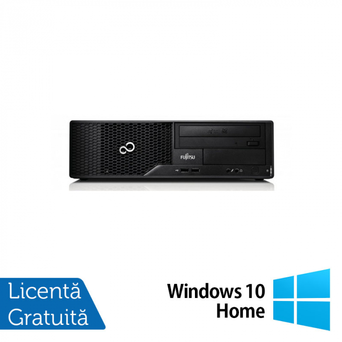 Calculator Refurbished Fujitsu Esprimo E510 Desktop, Intel Core i3-3220 3.30GHz, 4GB DDR3, 500GB HDD, DVD-RW + Windows 10 Home [1]