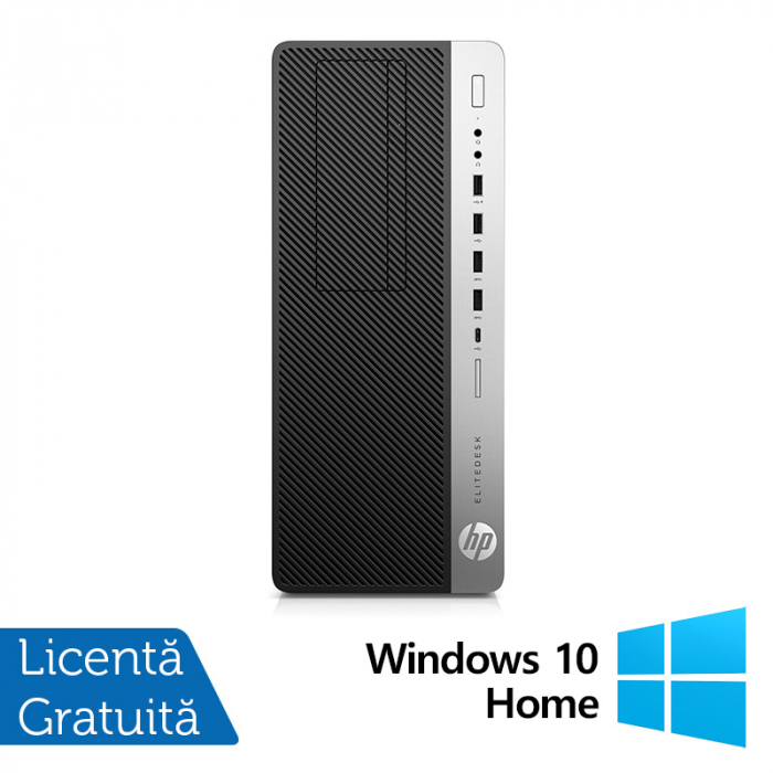 Calculator Refurbished HP EliteDesk 800 G4 Tower, Intel Core i7-8700 3.20-4.60GHz, 8GB DDR4, 256GB SSD + Windows 10 Home [1]