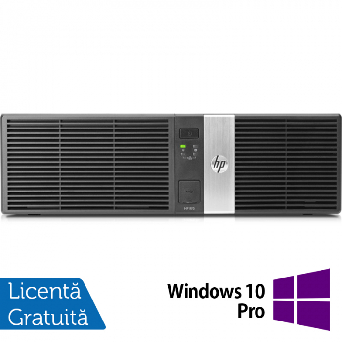 Calculator Refurbished HP Retail System RP5810 SFF, Intel Core i5-4570S 2.90GHz, 8GB DDR3, 128GB SSD, 4 x Serial Port, 1 x 24 Volt USB, 6 x 12 Volt USB + Windows 10 Pro [1]