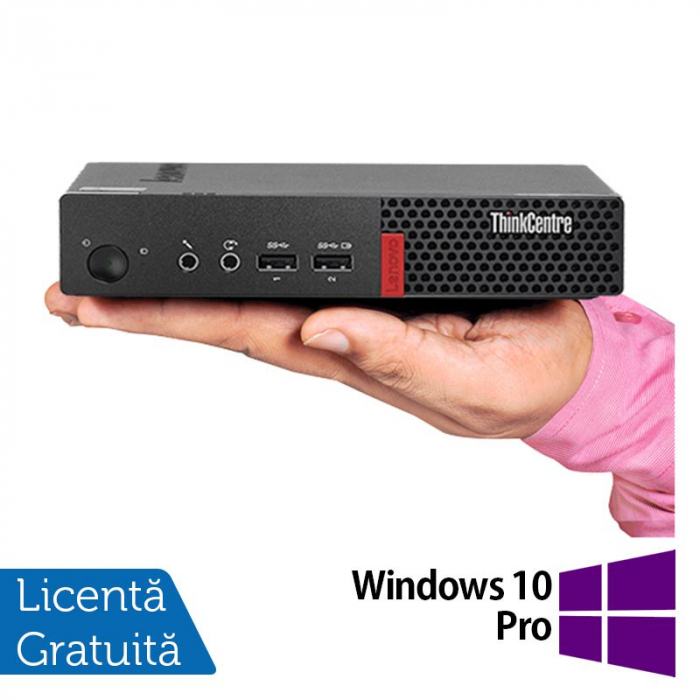 Calculator Refurbished Lenovo ThinkCentre M710q Mini PC, Intel Core i3-6100 3.70GHz, 8GB DDR4, 256GB SSD + Windows 10 Pro [1]