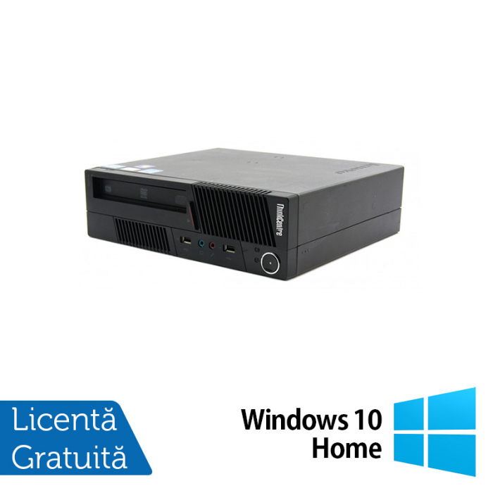Calculator Refurbished Lenovo ThinkCentre M91 USDT, Intel Core i5-2400S 2.50GHz, 4GB DDR3, 500GB SATA, DVD-RW + Windows 10 Home [1]
