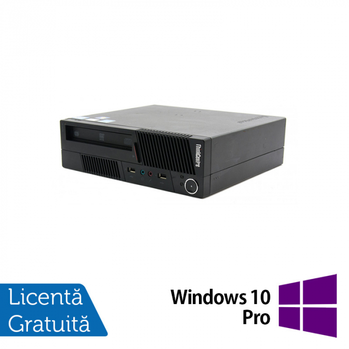 Calculator Refurbished Lenovo ThinkCentre M91 USDT, Intel Core i5-2400S 2.50GHz, 4GB DDR3, 500GB SATA, DVD-RW + Windows 10 Pro [1]
