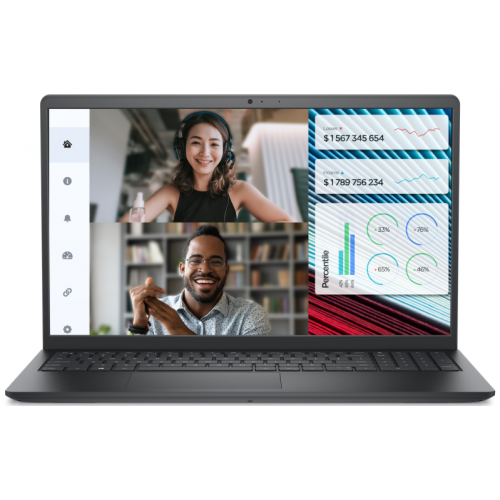 Laptop Dell Vostro 3520, Intel Core i3-1215U, 15.6inch, RAM 8GB, SSD 256GB, Intel UHD Graphics, Windows 11 Pro Education, Carbon Black [1]