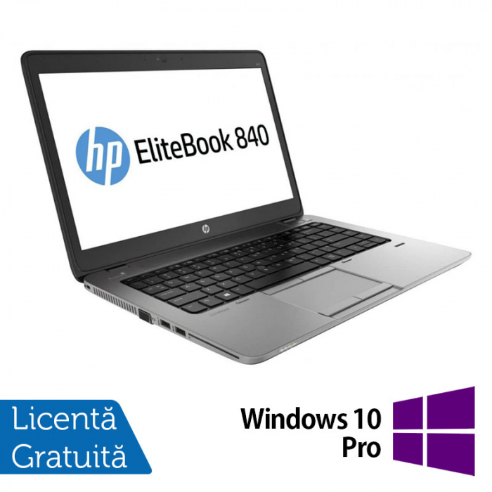 Laptop HP Elitebook 840 G2, Intel Core i5-5300U 2.30GHz, 8GB DDR3, 240GB SSD, 14 Inch, Webcam + Windows 10 Pro [1]
