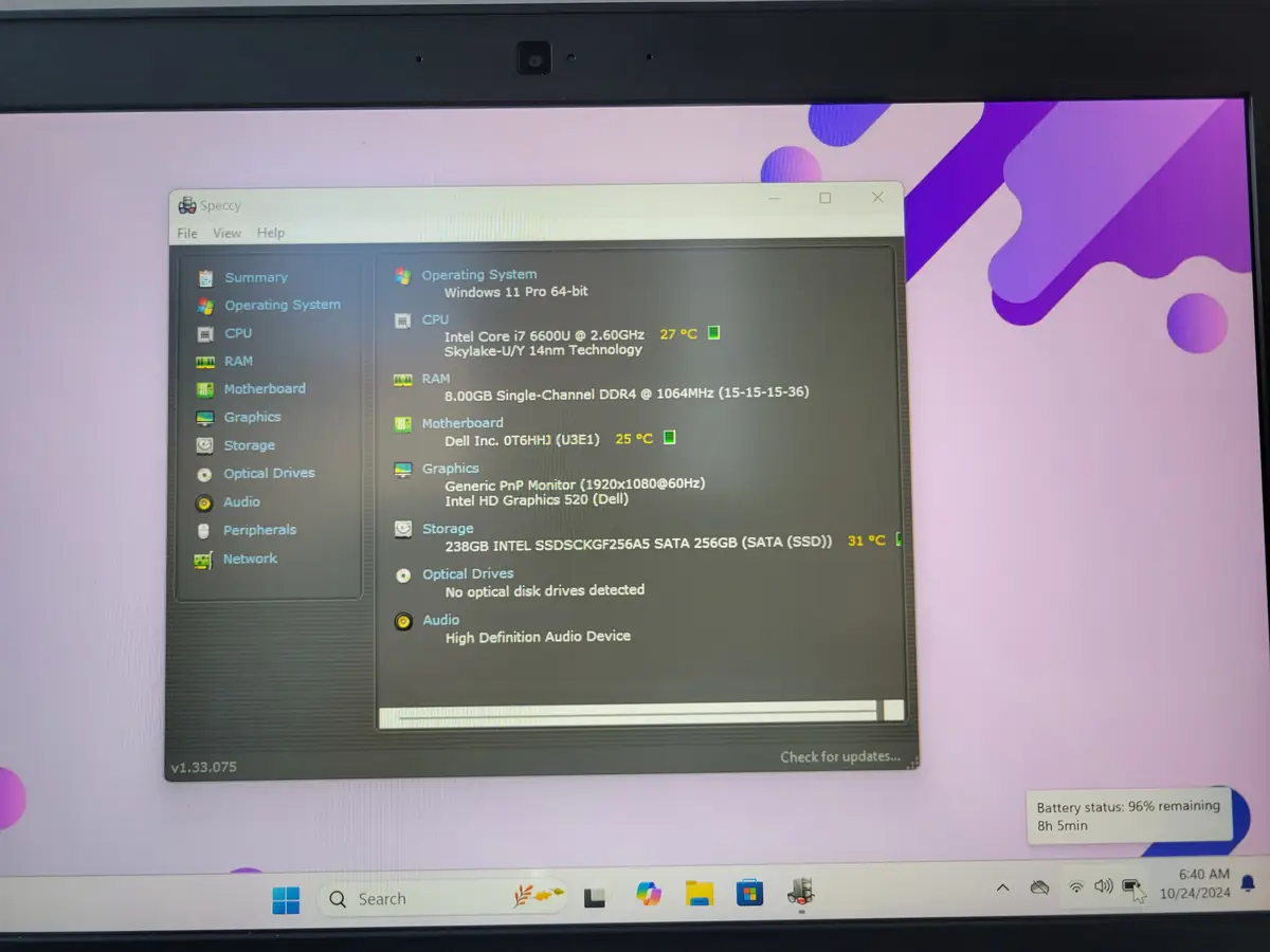 Laptop Second Hand Dell Latitude E7470 - 14inch Intel I7-6600U 8GB RAM 256GB SSD TAST. ILUM. Windows 11 Refurbished [6]